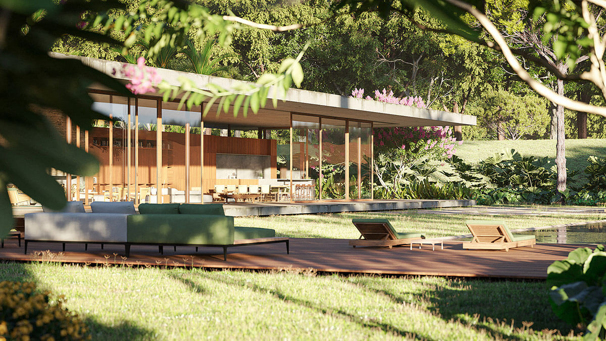 Ngắm nhìn những biệt thự vườn 1 tầng hiện đại đẹp gần gũi với thiên nhiên